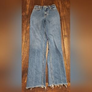 Y2K Abercrombie And Fitch Women's Straight Leg Jeans. Size 0. Ultra High Rise